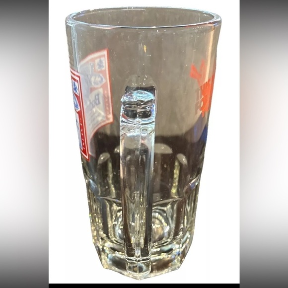 Huge VTG BUDWEISER Bud Beer GLASS "This Bud's For You" 32oz 8” Tall HANDLED MUG - Picture 4 of 5